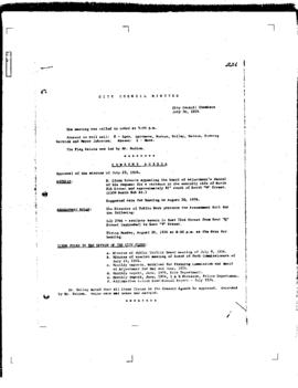 City Council Meeting Minutes, July 30, 1974