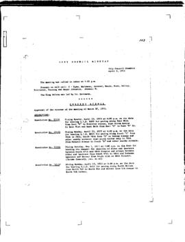 City Council Meeting Minutes, April 3, 1973