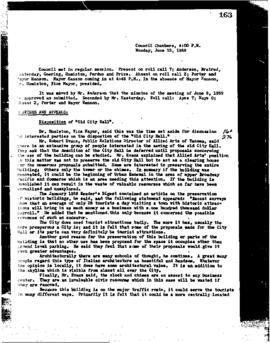 City Council Meeting Minutes, June 15, 1959