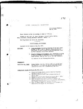 City Council Meeting Minutes, May 23, 1972