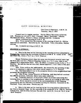 City Council Meeting Minutes, May 5, 1964