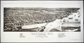 View of the City of Tacoma, W.T., Puget Sound, County Seat of Pierce Cty., Pacific Terminus of th...