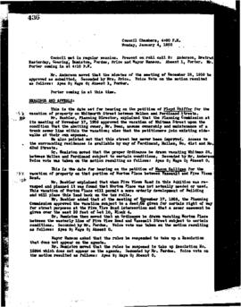 City Council Meeting Minutes, January 4, 1960