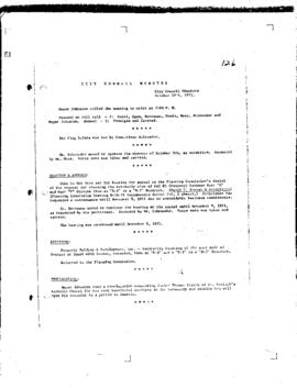 City Council Meeting Minutes, October 19, 1971