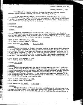 City Council Meeting Minutes, October 3, 1955
