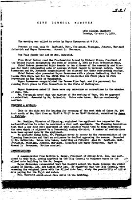 City Council Meeting Minutes, October 7, 1969