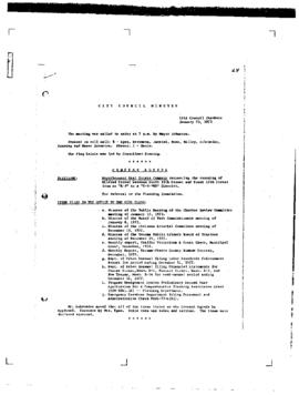 City Council Meeting Minutes, January 23, 1973