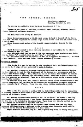 City Council Meeting Minutes, November 25, 1969