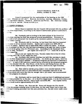 City Council Meeting Minutes, October 9, 1959