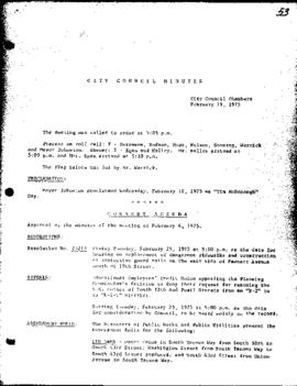 City Council Meeting Minutes, February 11, 1975