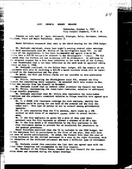 City Council Meeting Minutes, October 4, 1967