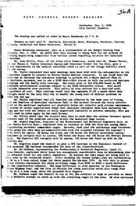 City Council Meeting Minutes, December 3, 1969