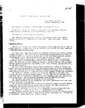 City Council Meeting Minutes, October 22, 1968