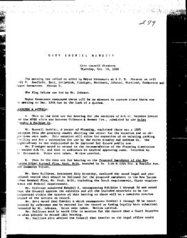 City Council Meeting Minutes, December 26, 1968