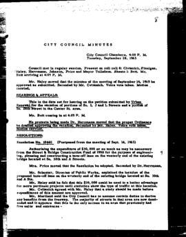 City Council Meeting Minutes, September 28, 1965