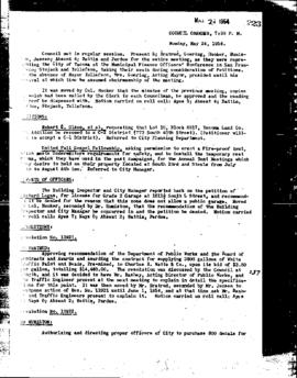 City Council Meeting Minutes, May 24, 1954