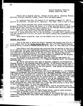 City Council Meeting Minutes, August 24, 1959