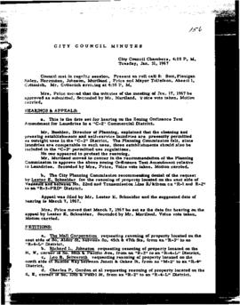 City Council Meeting Minutes, January 31, 1967