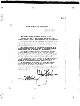 City Council Meeting Minutes, Special, October 2, 1973