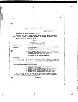 City Council Meeting Minutes, January 8, 1974