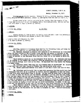 City Council Meeting Minutes, December 16, 1957
