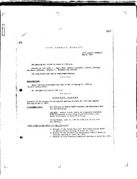 City Council Meeting Minutes, May 8, 1973
