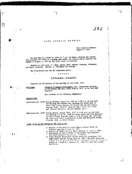 City Council Meeting Minutes, August 8, 1972