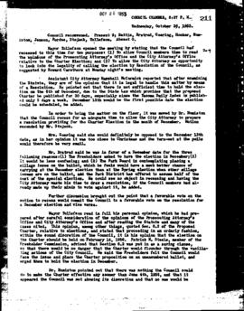 City Council Meeting Minutes, October 26, 1955