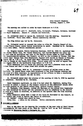 City Council Meeting Minutes, August 5, 1969