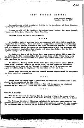 City Council Meeting Minutes, May 26, 1970