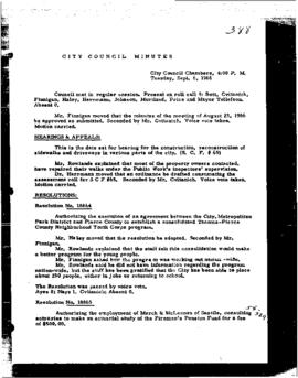 City Council Meeting Minutes, September 6, 1966