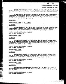 City Council Meeting Minutes, December 17, 1956