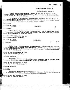 City Council Meeting Minutes, December 30, 1957