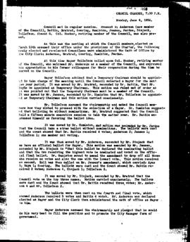 City Council Meeting Minutes, June 4, 1956
