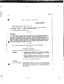 City Council Meeting Minutes, October 23, 1973