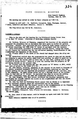 City Council Meeting Minutes, June 23, 1970