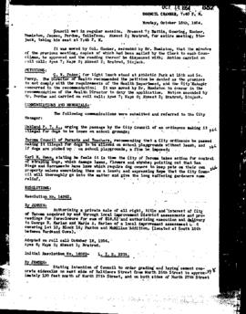 City Council Meeting Minutes, October 18, 1954
