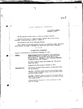 City Council Meeting Minutes, December 5, 1972