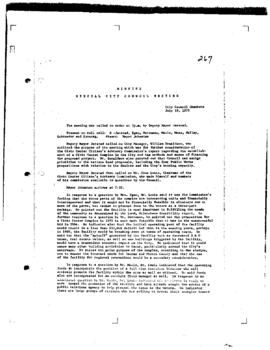 City Council Meeting Minutes, July 19, 1972