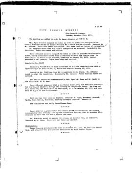 City Council Meeting Minutes, November 23, 1971