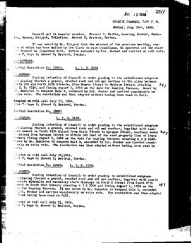 City Council Meeting Minutes, July 12, 1954