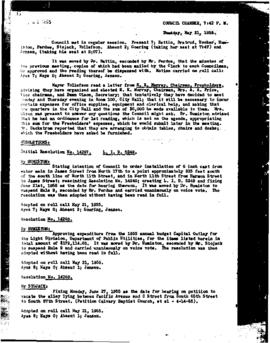City Council Meeting Minutes, May 31, 1955