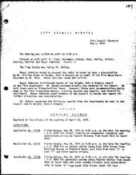 City Council Meeting Minutes, May 6, 1975