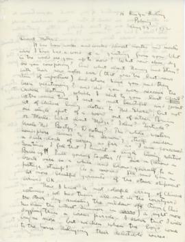 T. Handforth letter to his mother from Peking [Beijing], China August 23, 1932