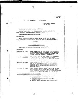 City Council Meeting Minutes, May 16, 1972