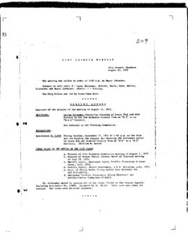 City Council Meeting Minutes, August 22, 1972