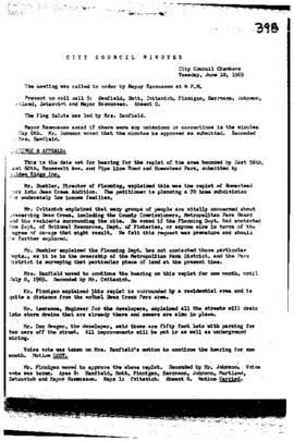 City Council Meeting Minutes, June 10, 1969