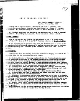 City Council Meeting Minutes, January 16, 1968