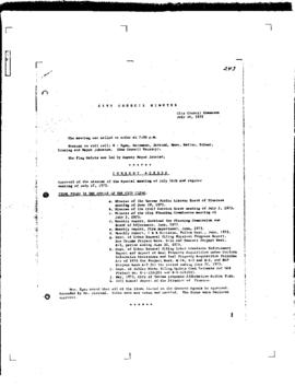 City Council Meeting Minutes, July 24, 1973
