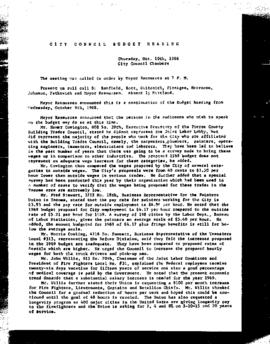 City Council Meeting Minutes, October 10, 1968